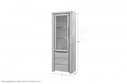 Brest von Elfo Möbel - Vitrine 6551 Buche