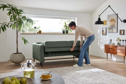 MR 710 von Musterring - Schlafsofa in Jadegrün