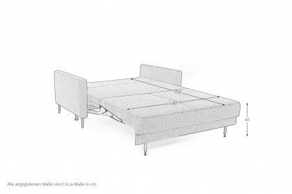 MR 710 von Musterring - Schlafsofa in Jadegrün