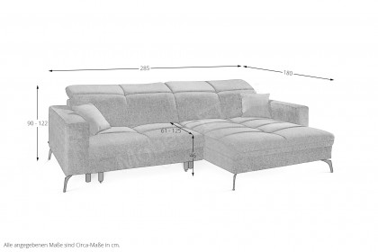 Jersey von set one by Musterring - Eckcouch Variante rechts titan