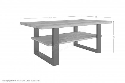 Brest von Elfo Möbel - Couchtisch 6282 Buche/ schwarz