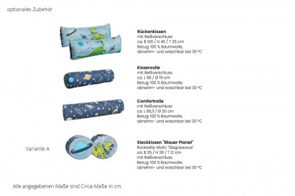 Tiago von Paidi - Rutschenbett DINOS IM WELTALL: Leiter, Vorhänge & Zelt