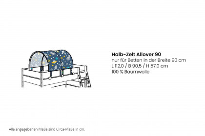 Tiago von Paidi - Rutschenbett DINOS IM WELTALL: Leiter, Vorhänge & Zelt