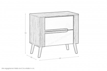Amarillo-sleeping von Meble Wojcik - Nachtkonsole mit 2 Schubfächern
