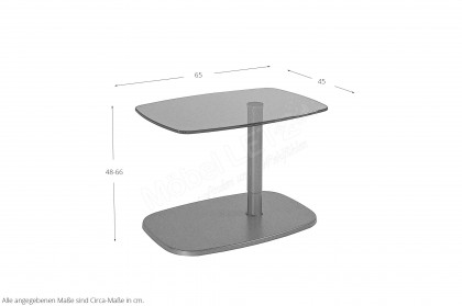 Pluto von Ronald Schmitt - Beistelltisch K829 in Parsolglas bronze