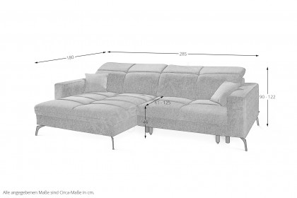 Jersey von set one by Musterring - Ecksofa Variante links macchiato