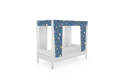 Tiago von Paidi - Bett mit Baldachin, Himmel & Vorhängen DINOS IM WELTALL