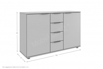 Tilburg von Wimex - Kombikommode grafit