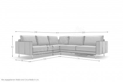 CR.450 von creation by Rolf Benz - Polstersofa links signalbraun
