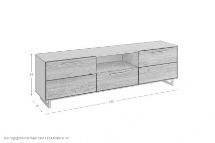 Kai von Elfo Möbel - Lowboard 5806 Eiche bianco