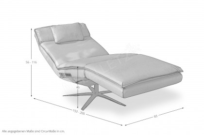 Belize von SCHÖNER WOHNEN - Relaxliege cognac