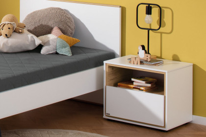 Lieven von Paidi - Jugendbett kreideweiß - Eiche Montana Nachbildung