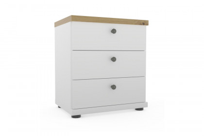 Marlow von Wiemann - Nachtschrank weiß - Bianco-Eiche