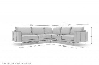 CR.450 von creation by Rolf Benz - Polstersofa rechts signalbraun