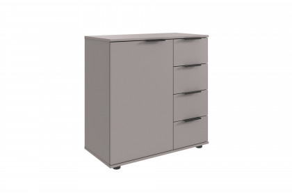 Tilburg von Wimex - graue Kombikommode mit 1 Tür & 4 Schubkästen