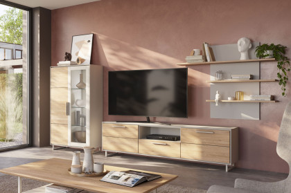 Kai von Elfo Möbel - Wohnwand Eiche bianco