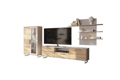 Kai von Elfo Möbel - Wohnwand Eiche bianco