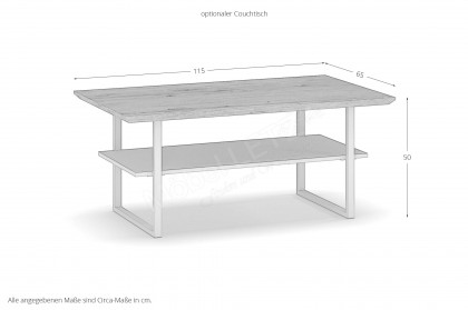 Kai von Elfo Möbel - Wohnwand Eiche bianco