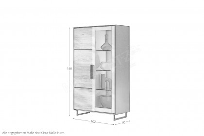 Kai von Elfo Möbel - Highboard 5803 Eiche bianco