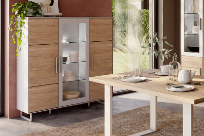 Kai von Elfo Möbel - Highboard 5804 Eiche bianco