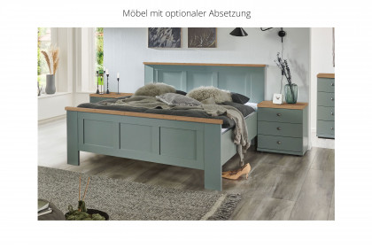 Marlow von Wiemann - Landhaus-Bett 140x200 cm salbeigrün