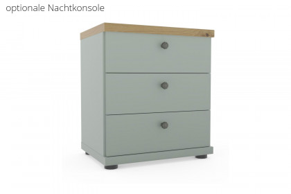 Marlow von Wiemann - Bett 180x200 cm salbeigrün - Bianco-Eiche