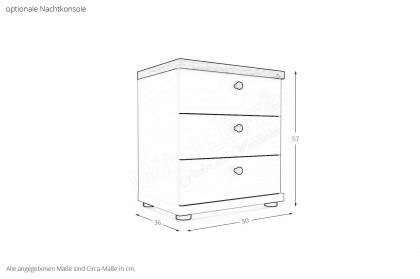 Marlow von Wiemann - Bett 180x200 cm salbeigrün - Bianco-Eiche