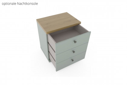 Marlow von Wiemann - Bett 180x200 cm salbeigrün - Bianco-Eiche