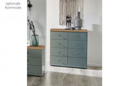 Marlow von Wiemann - Bett 180x200 cm salbeigrün - Bianco-Eiche