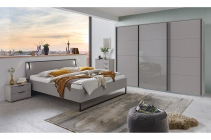 Tilburg von Wimex - Schlafzimmer saharagrau mit wählbarer Liegefläche