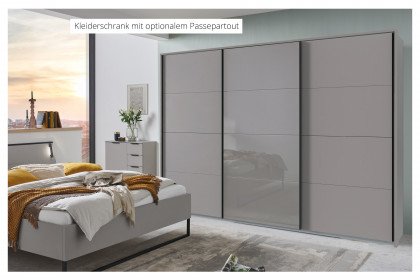 Tilburg von Wimex - Schlafzimmer saharagrau mit wählbarer Liegefläche