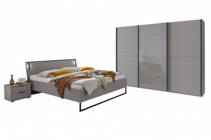 Tilburg von Wimex - Schlafzimmer saharagrau mit wählbarer Liegefläche