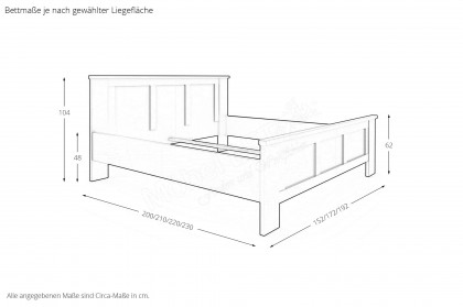 Marlow von Wiemann - Bett graphit im Landhausstil