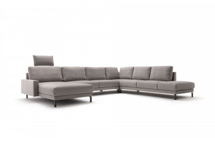 CR.450 von creation by Rolf Benz - Polstergarnitur rechts steingrau