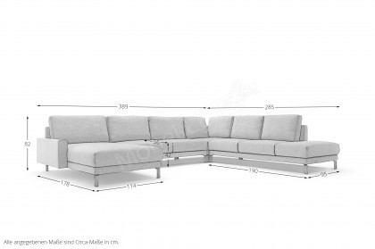 CR.450 von creation by Rolf Benz - Polstergarnitur rechts steingrau
