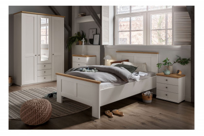 Marlow von Wiemann - Single-Schlafzimmer 3-teilig weiß - Eiche