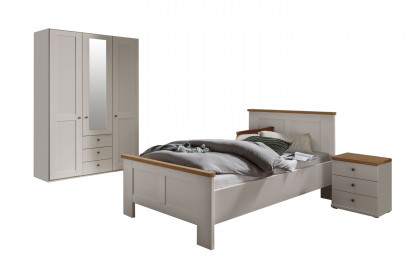 Marlow von Wiemann - Single-Schlafzimmer 3-teilig weiß - Eiche