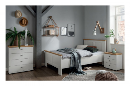 Marlow von Wiemann - Single-Schlafzimmer 3-teilig weiß - Eiche