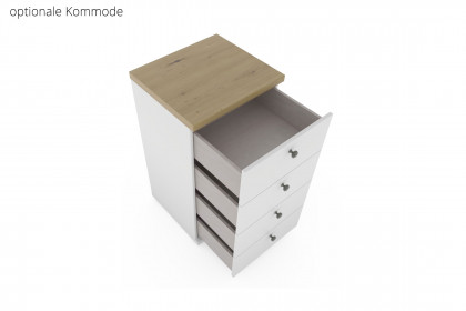 Marlow von Wiemann - Single-Schlafzimmer 3-teilig weiß - Eiche