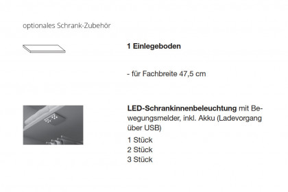 Marlow von Wiemann - Single-Schlafzimmer 3-teilig weiß - Eiche