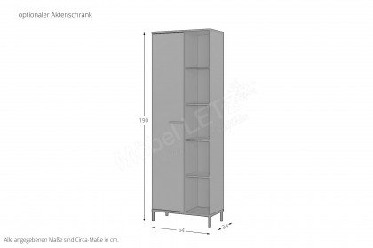 GW-Rovigo von Germania - Schreibtisch in Kaschmir/ Schwarz