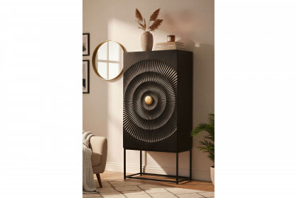 Black Smooth von SIT Möbel - Schrank mit schwarzem Gestell