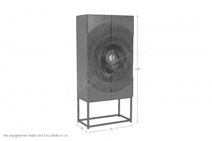 Black Smooth von SIT Möbel - Schrank mit schwarzem Gestell