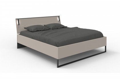 Tilburg von Wimex - Schlafzimmer-Einrichtung grau/ schwarz 3-teilig