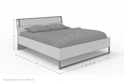 Tilburg von Wimex - Schlafzimmer-Einrichtung grau/ schwarz 3-teilig