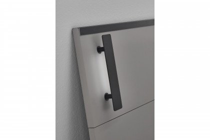 Tilburg von Wimex - Schlafzimmer-Einrichtung grau/ schwarz 3-teilig