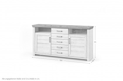 York von set one by Musterring - Sideboard 55 in Pino Aurelio/ Eiche Nelson