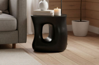 Black Smooth von SIT Möbel - Beistelltisch aus massivem Mangoholz in Schwarz