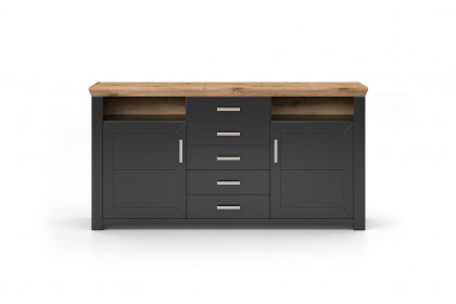 York von set one by Musterring - Sideboard 55 in Anthrazit und Eiche