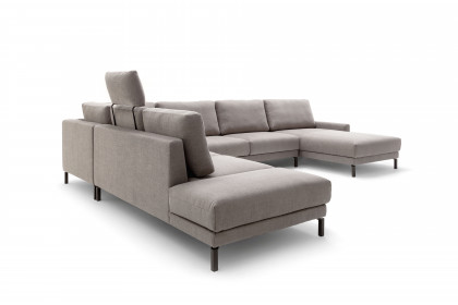 CR.450 von creation by Rolf Benz - Polstergarnitur links steingrau